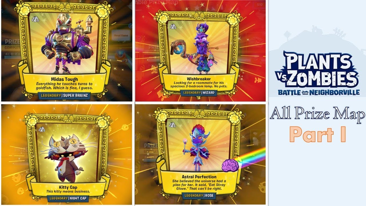 All Prize Maps - Part I  | Plants VS Zombies: Battle for Neighborville