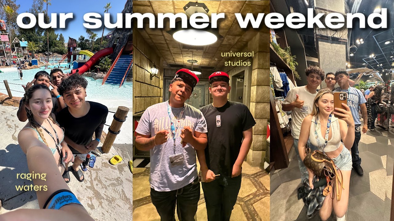 A weekend sleepover with my siblings | raging waters, universal studios, roadtrip
