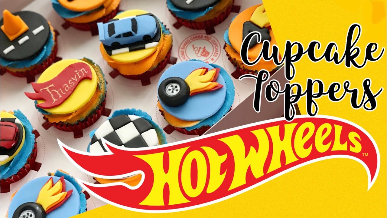 Hot Wheels Cupcakes tutorial | Hot Wheels cake toppers | Boys cake toppers | Cars cake