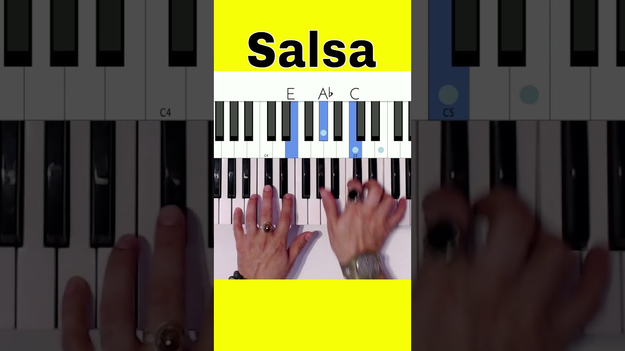 Salsa - Piano Fast Tutorial #shorts
