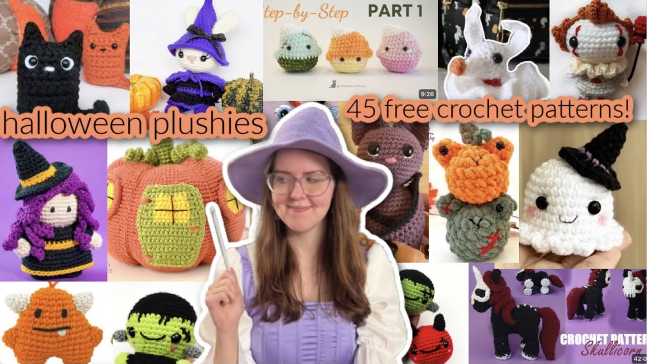45 halloween crochet plushie project ideas! free, beginner friendly patterns!