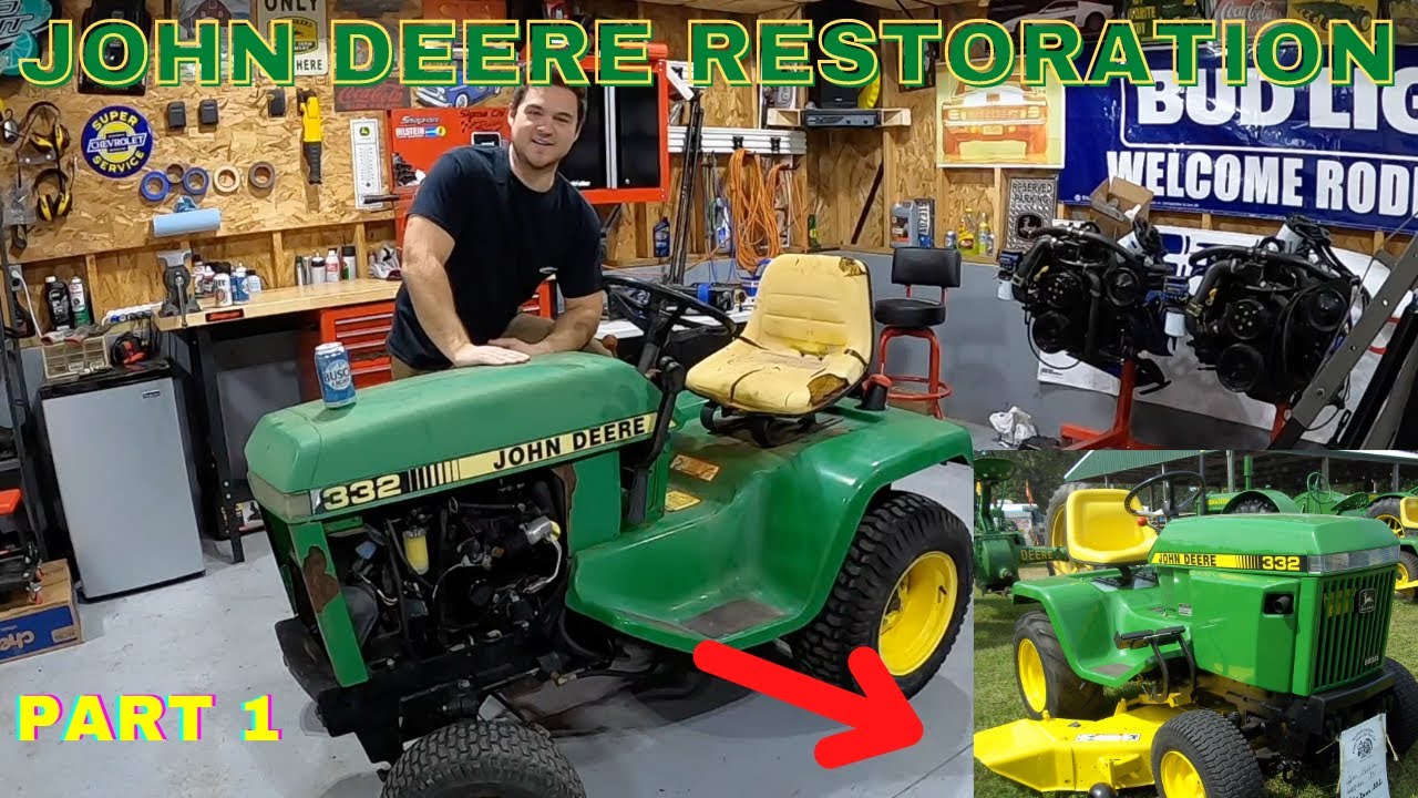 JOHN DEERE RESTORATION | JD 332 Diesel Lawn Tractor - Part 1