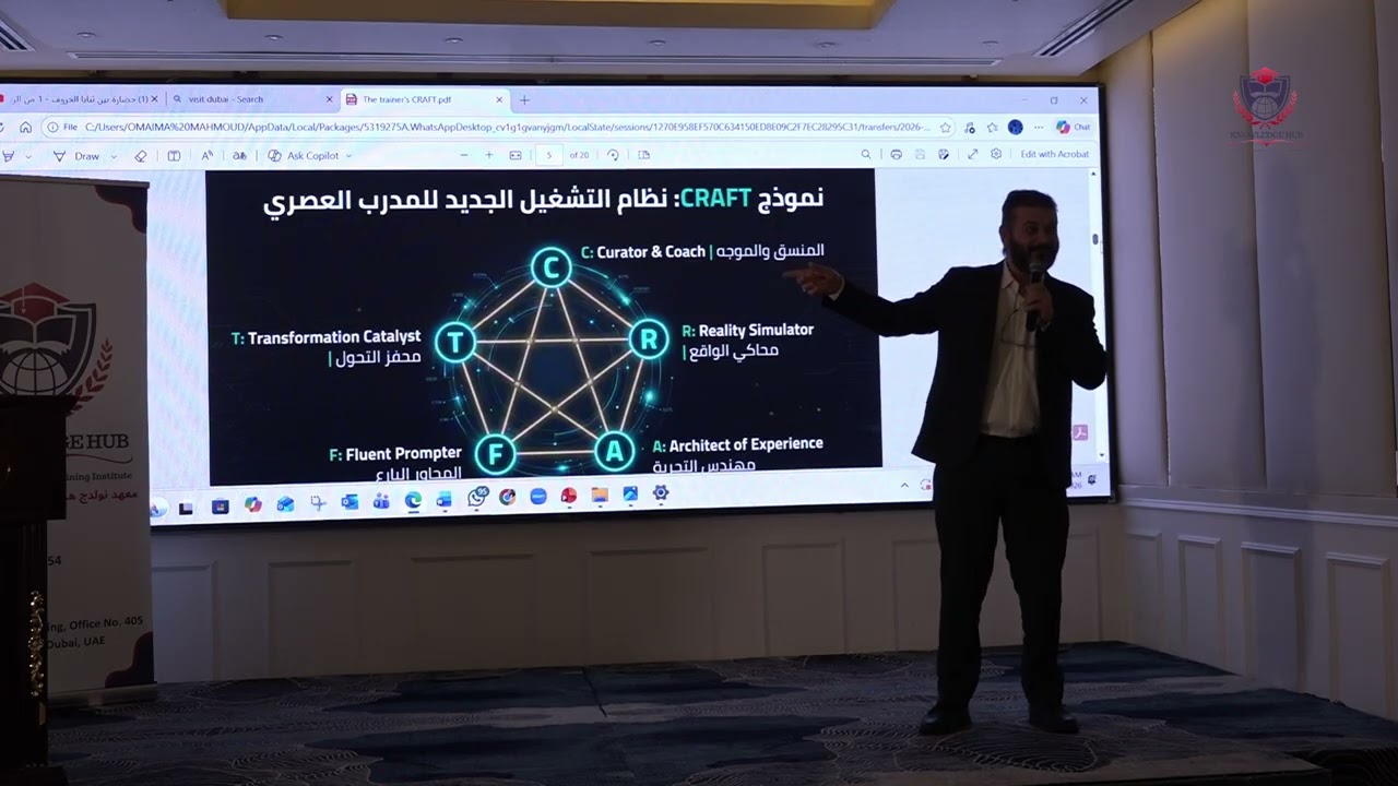 د محمد الشلتاوي الغبقة الرمضانية السنوية مسابقة المدربين معهد نولدج هب للتدريب المهني بدبي