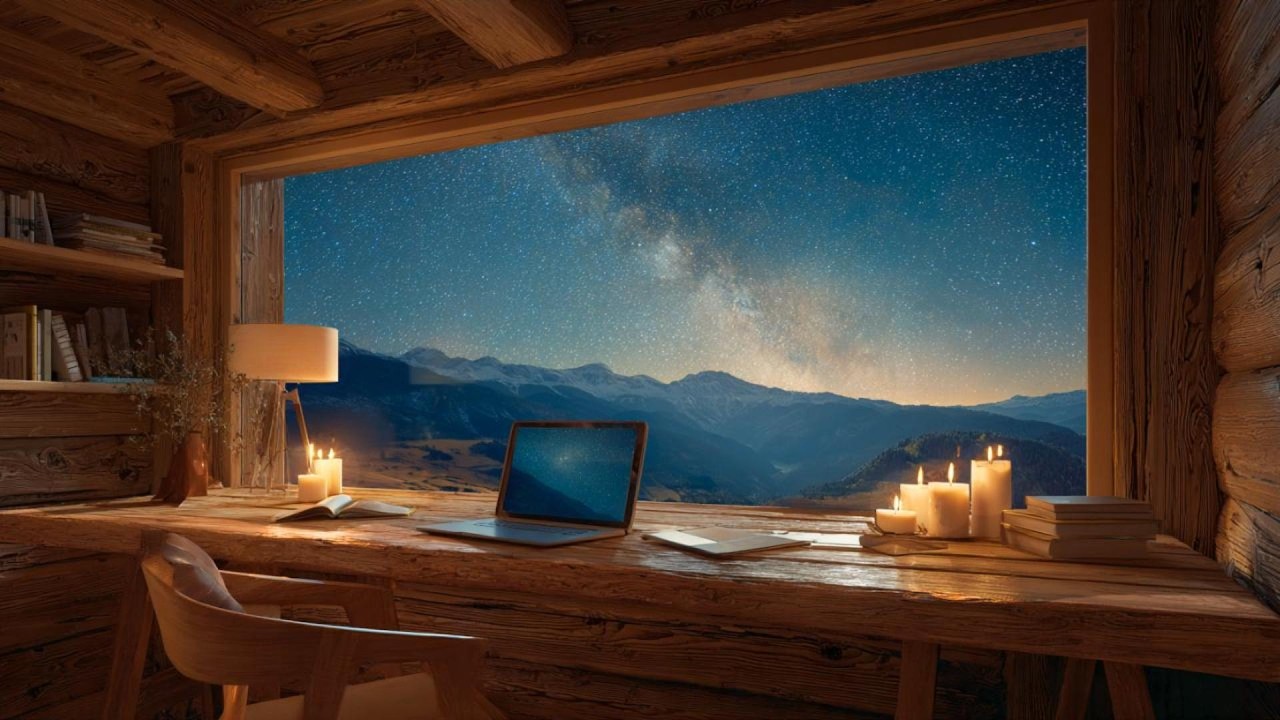 Starry Night Focus Music ✨ Soft Arpeggios & Warm Reverb for Deep Concentration｜Study, Journaling