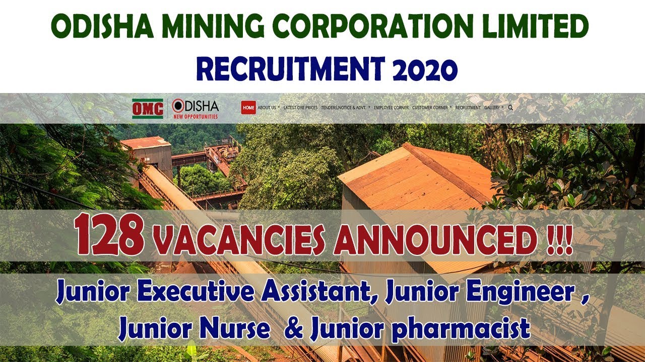 OMC Recruitment 2020 || 128 JE, Junior Executive Assistant Vacancy || Govt Jobs 2020