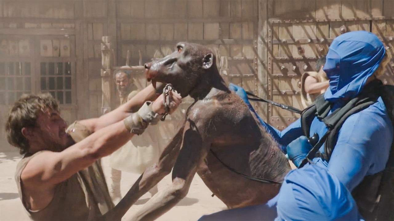 Fighting Beasts in Gladiator II - VFX That Feels Too Real | Making | Paul Mescal | Pedro Pascal