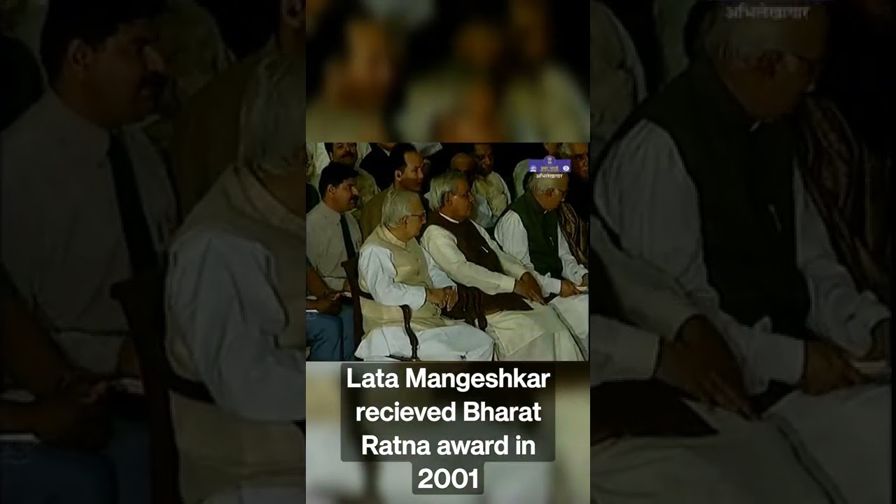 2001 - Lata Mangeshkar Receiving Bharat Ratna Award