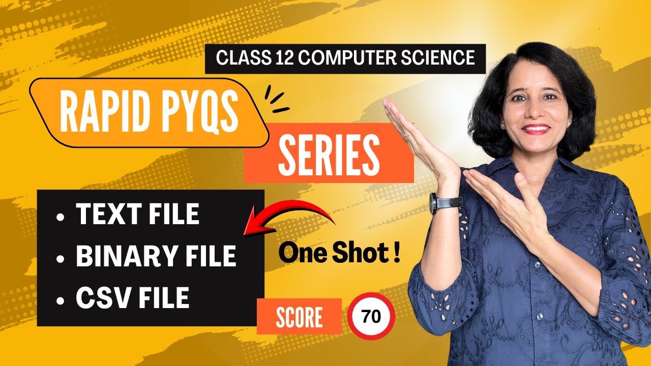 FILE HANDLING Questions | Python Text | Binary | CSV File | Class 12 Computer Science