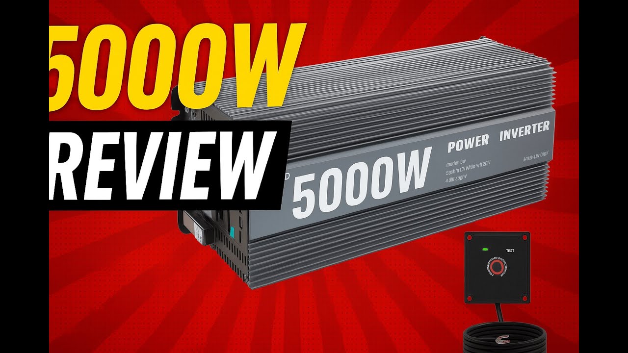 Review - Power Inverter 5000 watt 12v to 110v /120V Inverter for car Vehicles Truck Campi