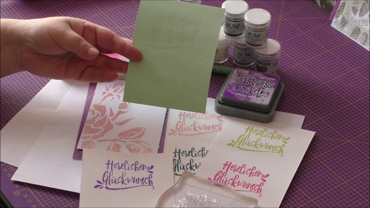 Heat Embossing Pulver und was man damit ganz einfach machen kann
