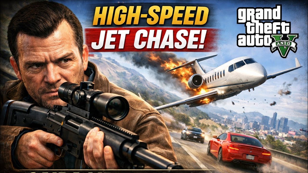 High-Speed Jet Chase! | Caida Libre Mission | GTA 5 Story Mode Gameplay #gta5 #gta5gameplay #ps5