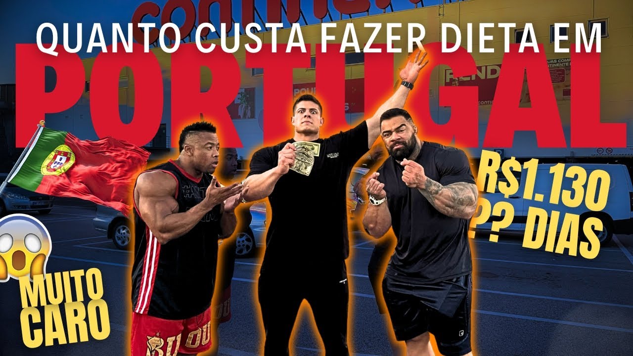 QUANTO BODYBUILDERS GASTAM NO SUPERMERCADO NA EUROPA?  - VLOG DE VIAGEM: PORTUGAL EP #01