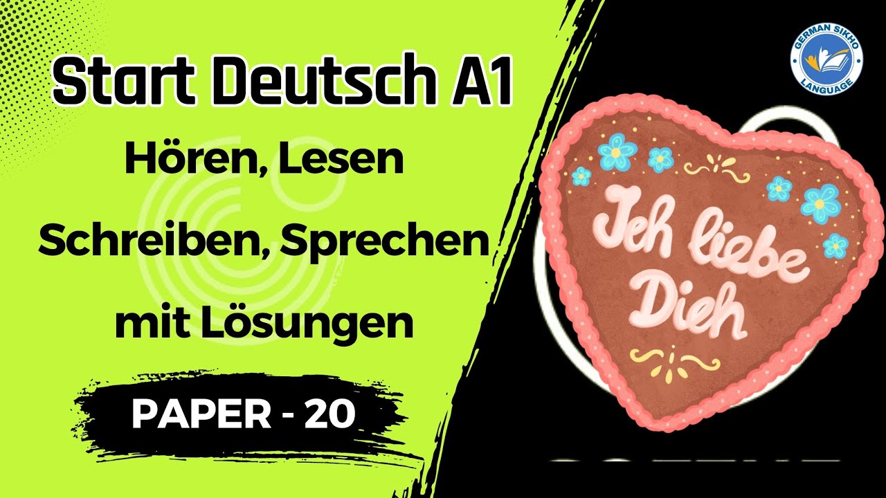 Goethe Zertifikat A1 Exam || Paper - 20 || Hören, Lesen, Schreiben, Sprechen mit Losungen