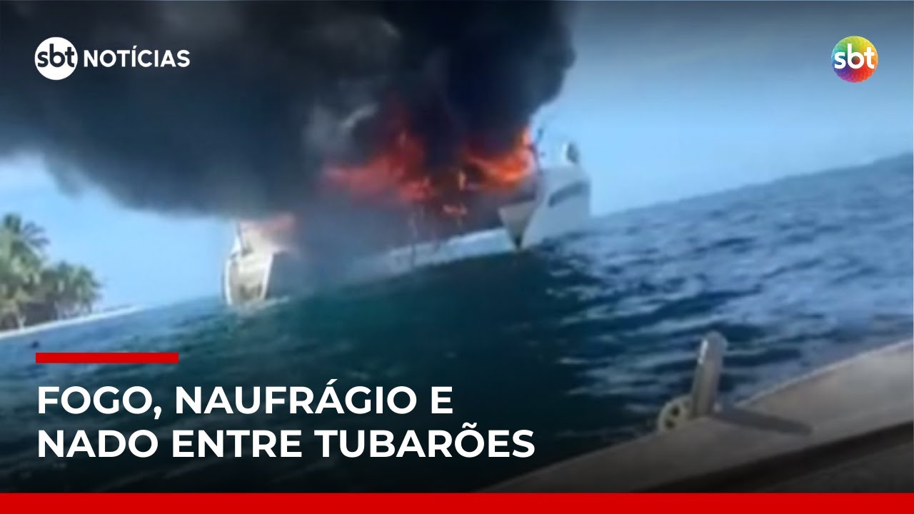 Turistas brasileiros sobrevivem a naufr&aacute;gio ap&oacute;s barco pegar fogo no Panam&aacute; | #SBTNot&iacute;cias