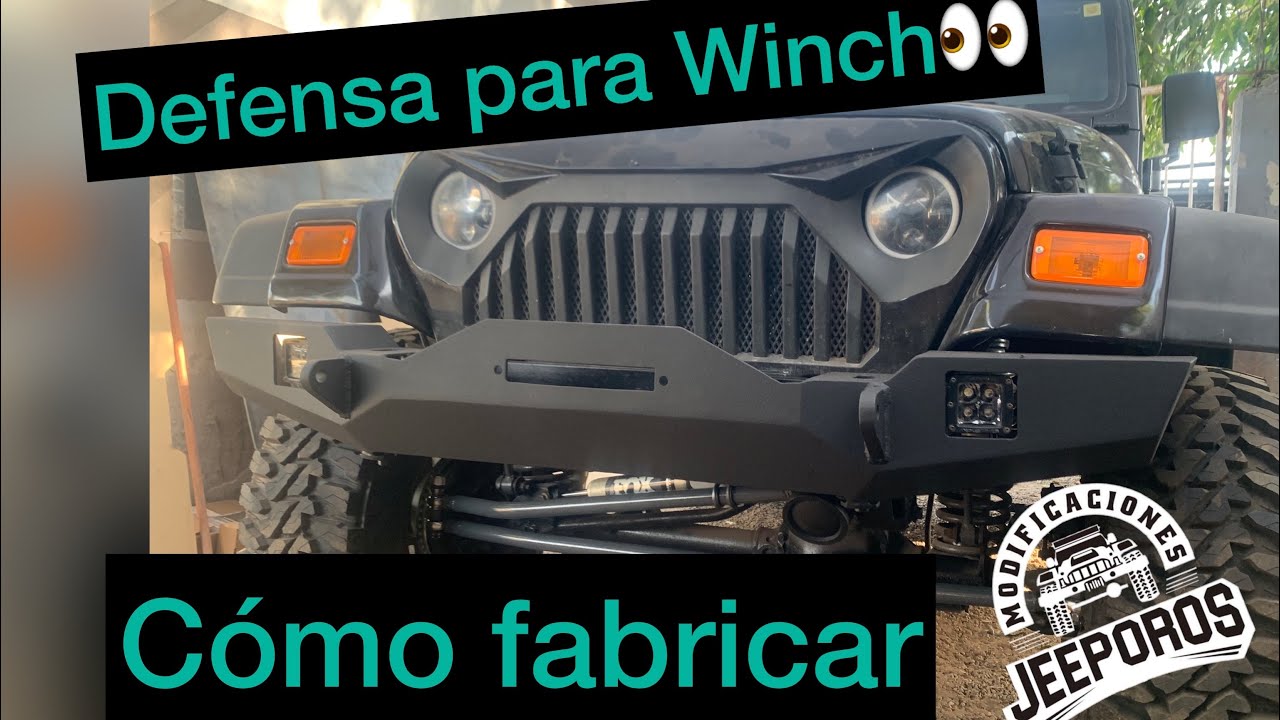 Como fabricar una defensa para Winch en Jeep Wrangler TJ by Jeeporos