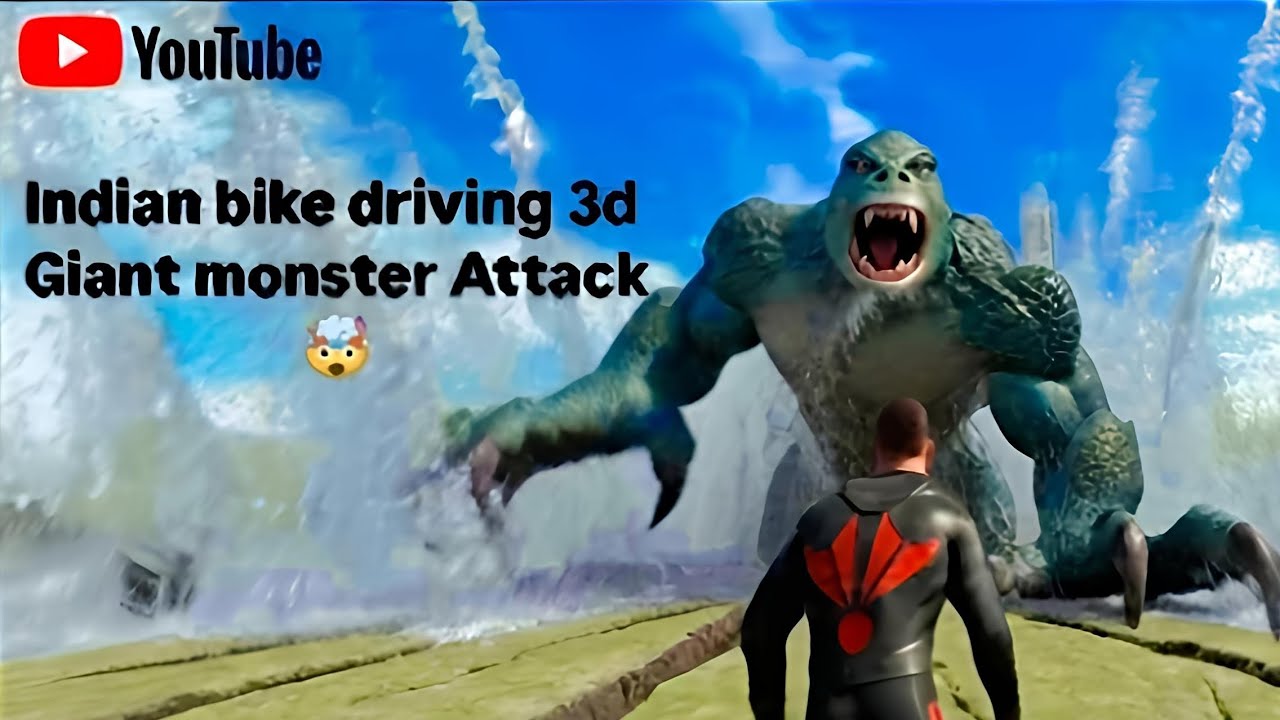 Indian bike driving 3d Monster attack 🤯