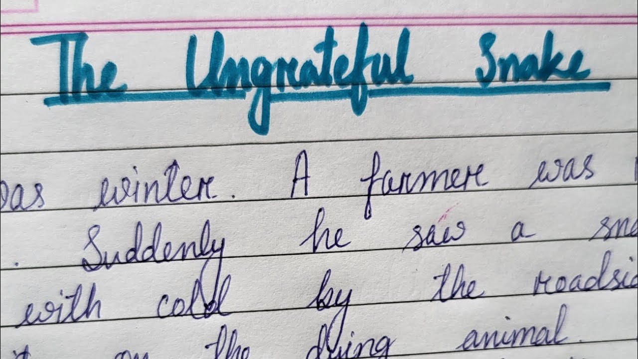 The Ungrateful Snake|| Story Writing ||For Students