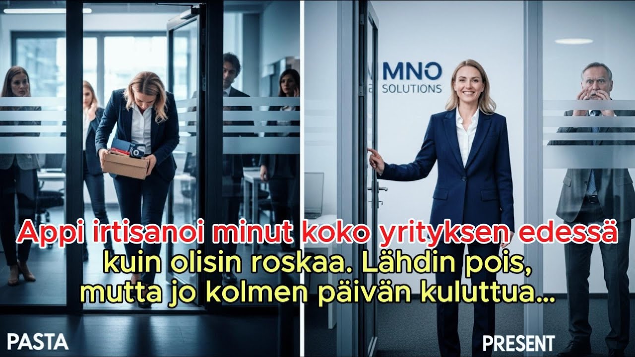 Appi irtisanoi minut julkisesti. Lähdin pois, mutta kolmen päivän päästä…