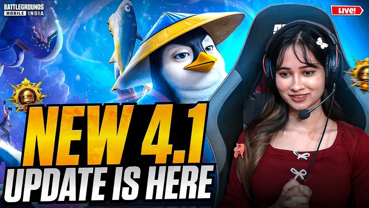 BGMI NEW UPDATE IS HERE😍PLAYING BGMI 4.1 UPDATE LIVE🥳 |#bgmilive #girlgamer #pubgmobile