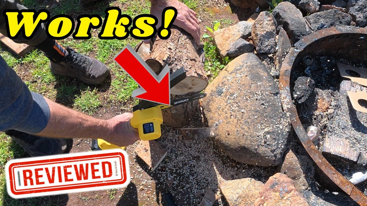 Lightweight Cordless 21V Mini Chainsaw (Testing/Review)
