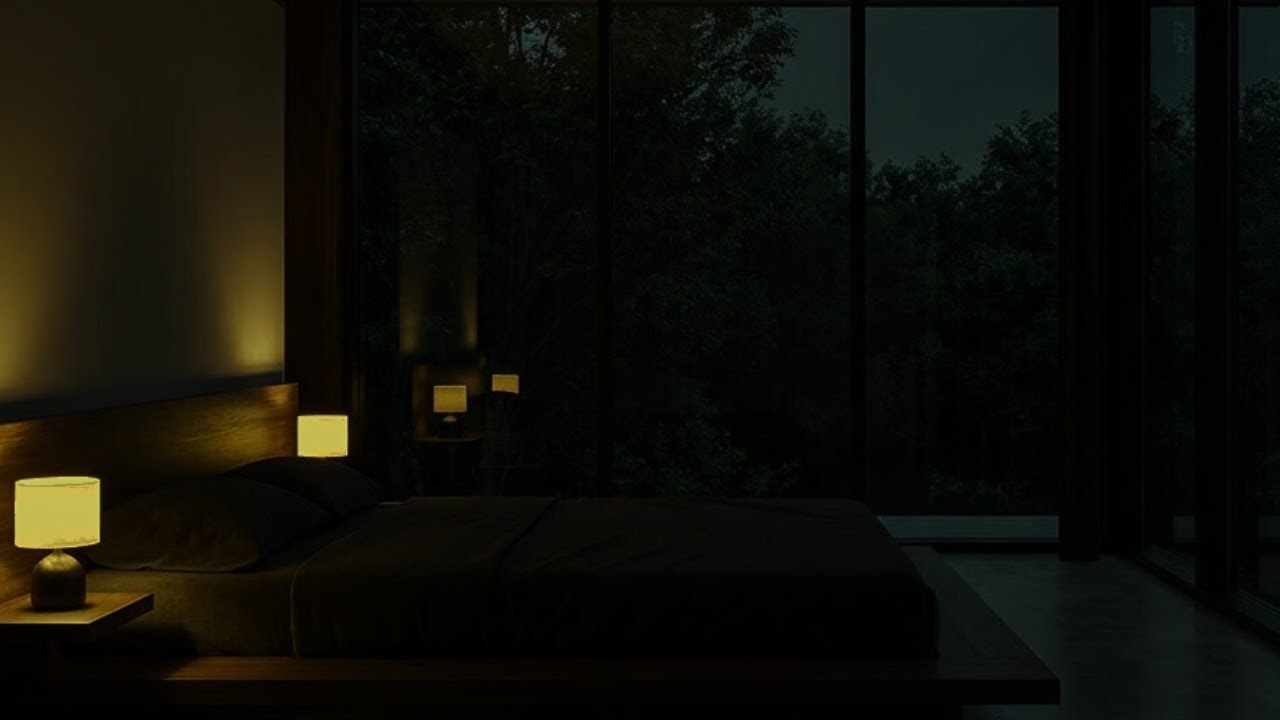 Sleep Piano with Gentle Night Rain (1 Hour)
