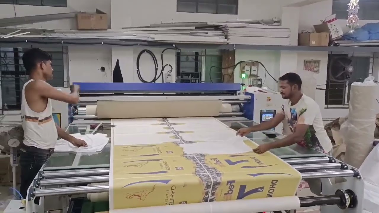 Sublimation Roll to Roll/Piece to Piece Heat transfer press for tshirt printing with Conveyor