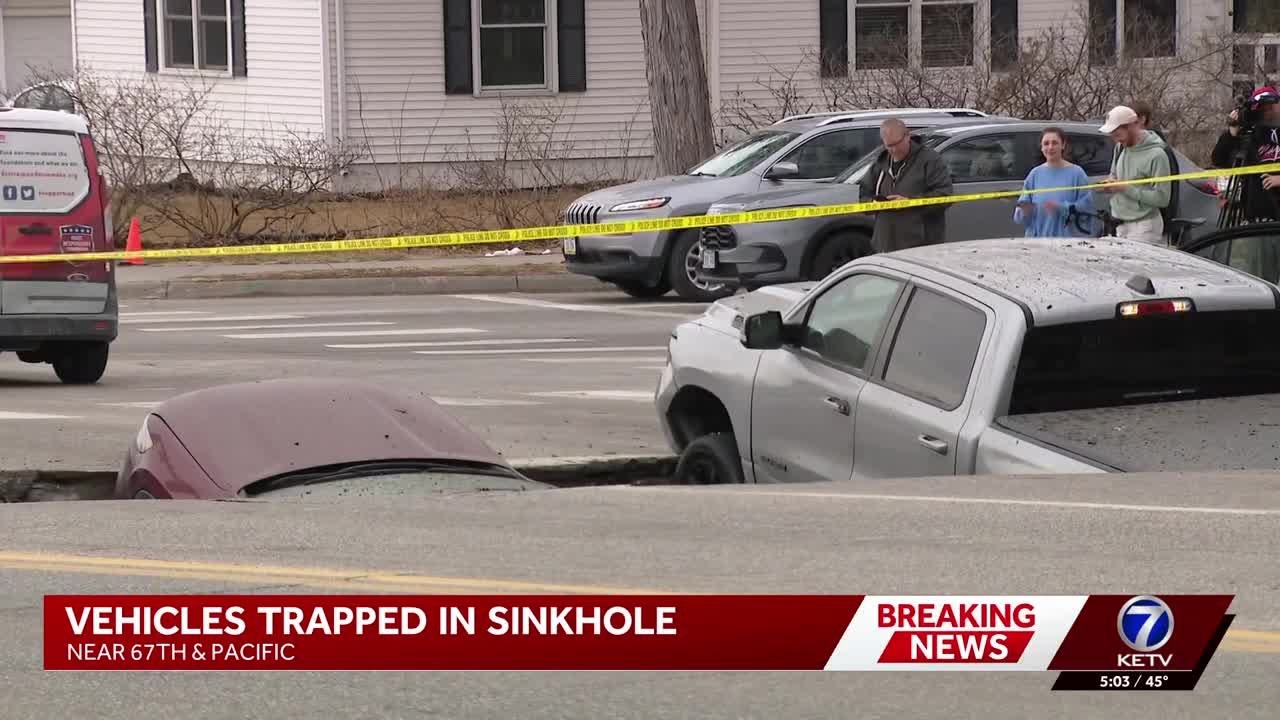 'All he could see was the blue sky:' Sinkhole driver describe moments his vehicle was trapped