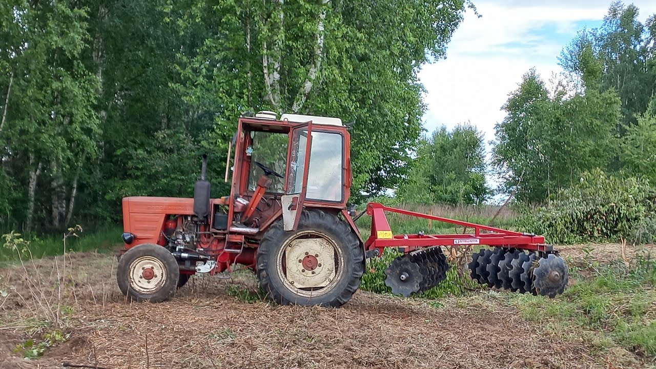 Władimirec T25A & brona talerzowa.