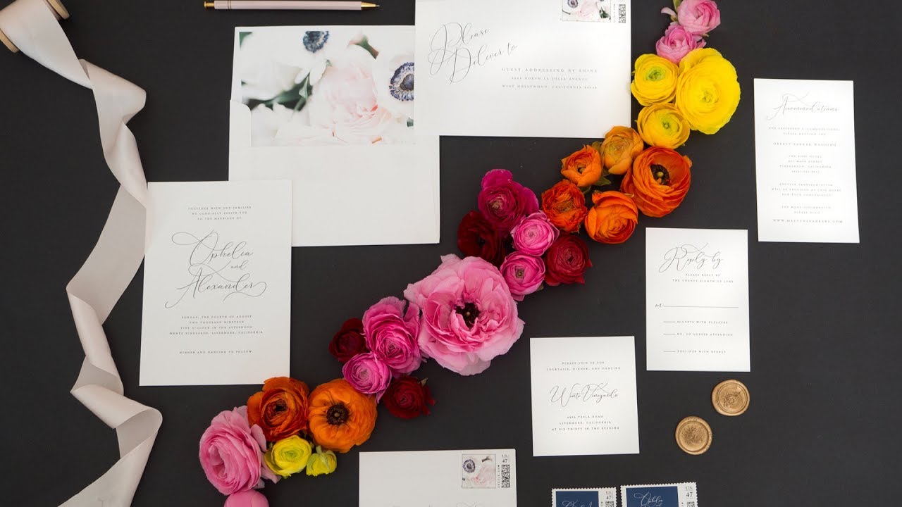 Ophelia Wedding Invitation Suite By Shine Wedding Invitations
