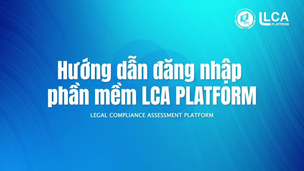 Hướng dẫn sử dụng LCA PLATFORM