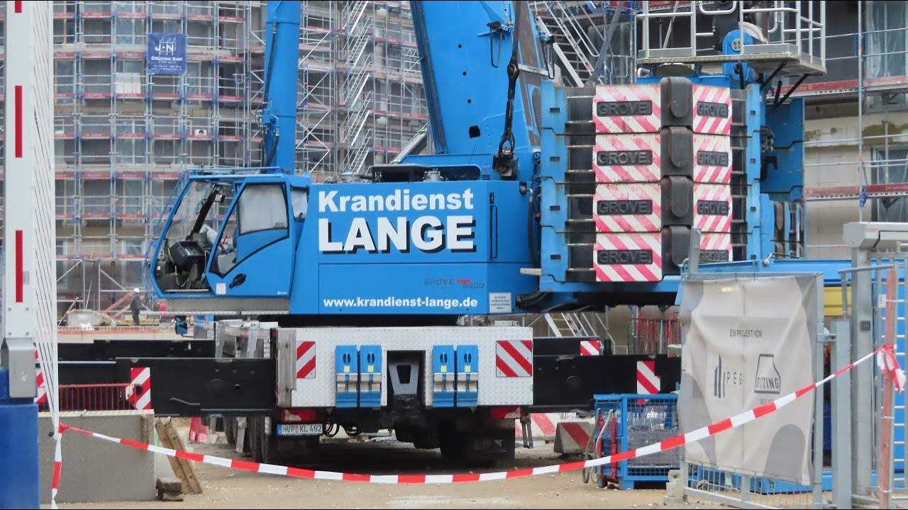 GROVE GMK 6400 vom KRANDIENST LANGE bei der Montage eines WOLFF 133