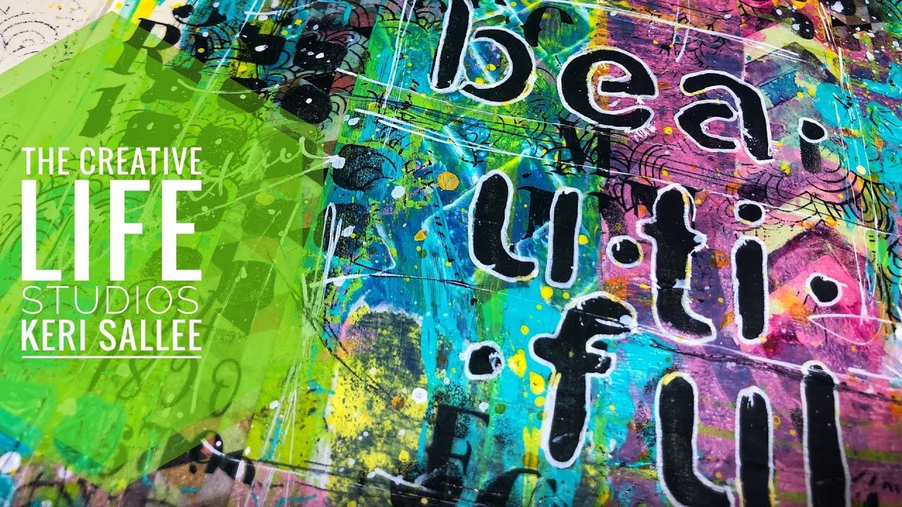 Art Journal - You Are Beautiful - Using Leftover Gel Press Prints