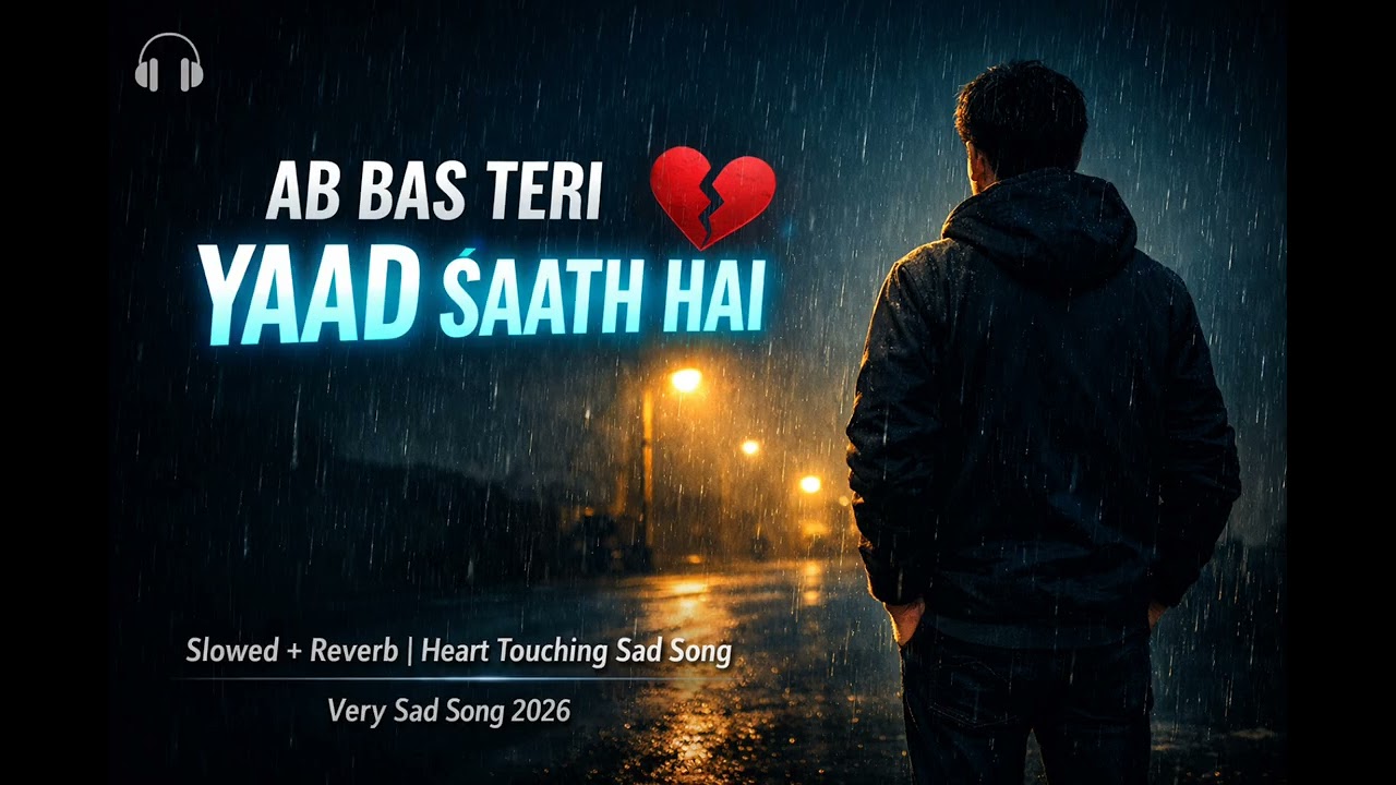 Ab bas teri yaad sath hai #slowed reverb sad song 😭 ❤️‍🩹#1million target 🎯