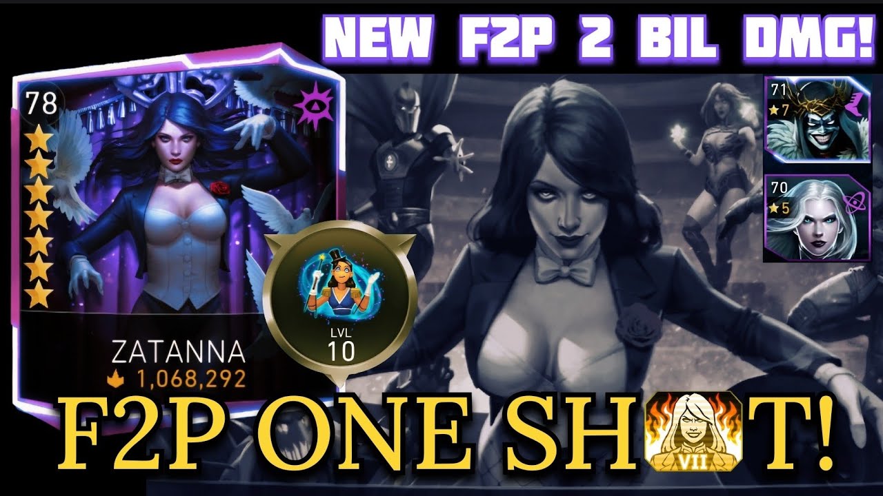 My NEW F2P ONE SHOT!🔥 ZATANNA + PUPPET H7 This is Magic Solo Raid in Injustice 2 Mobile Gameplay