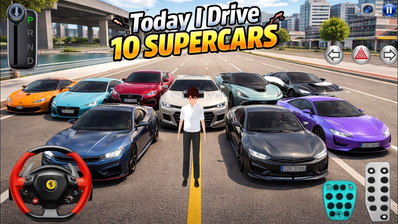 Today I Drive 10 Supercars in One Video! 😱 | 3D Driving Class 2026 Gameplay USA | Car Driving Games 
