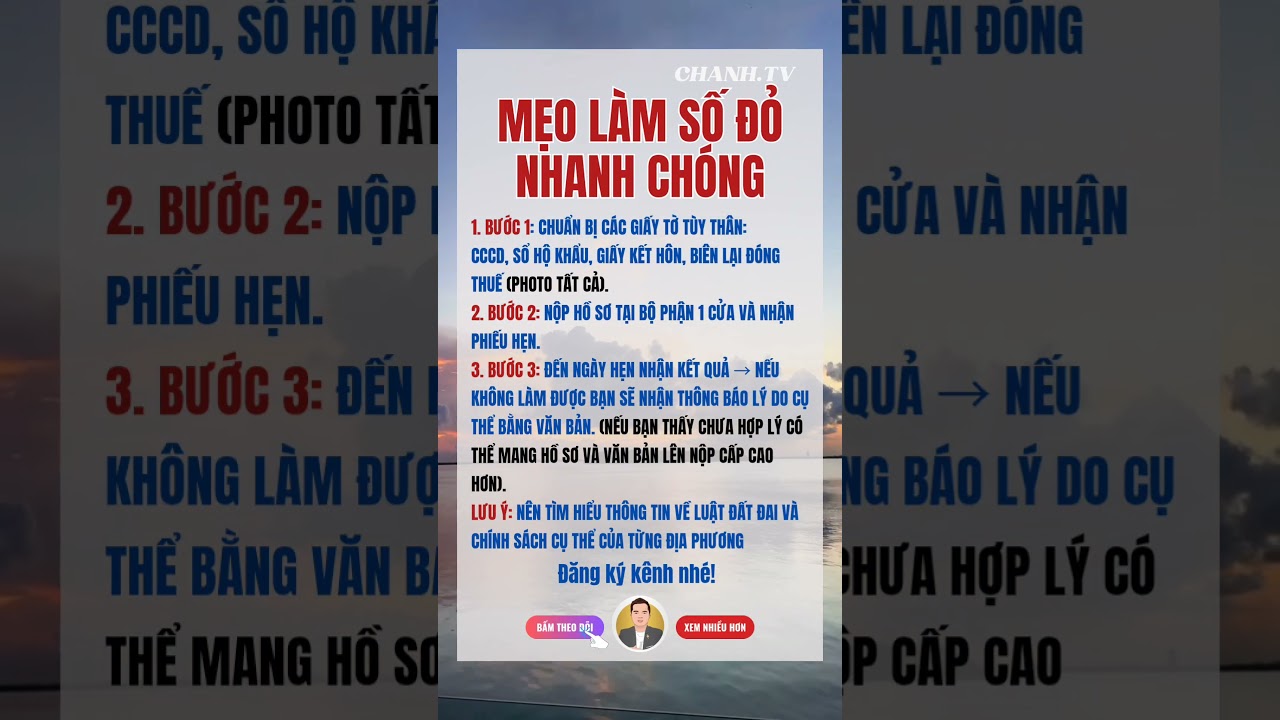 Mẹo l&agrave;m sổ đỏ nhanh #phaplynhadat #phaplyonline #luatnhadat #giaytonha #phaplybds