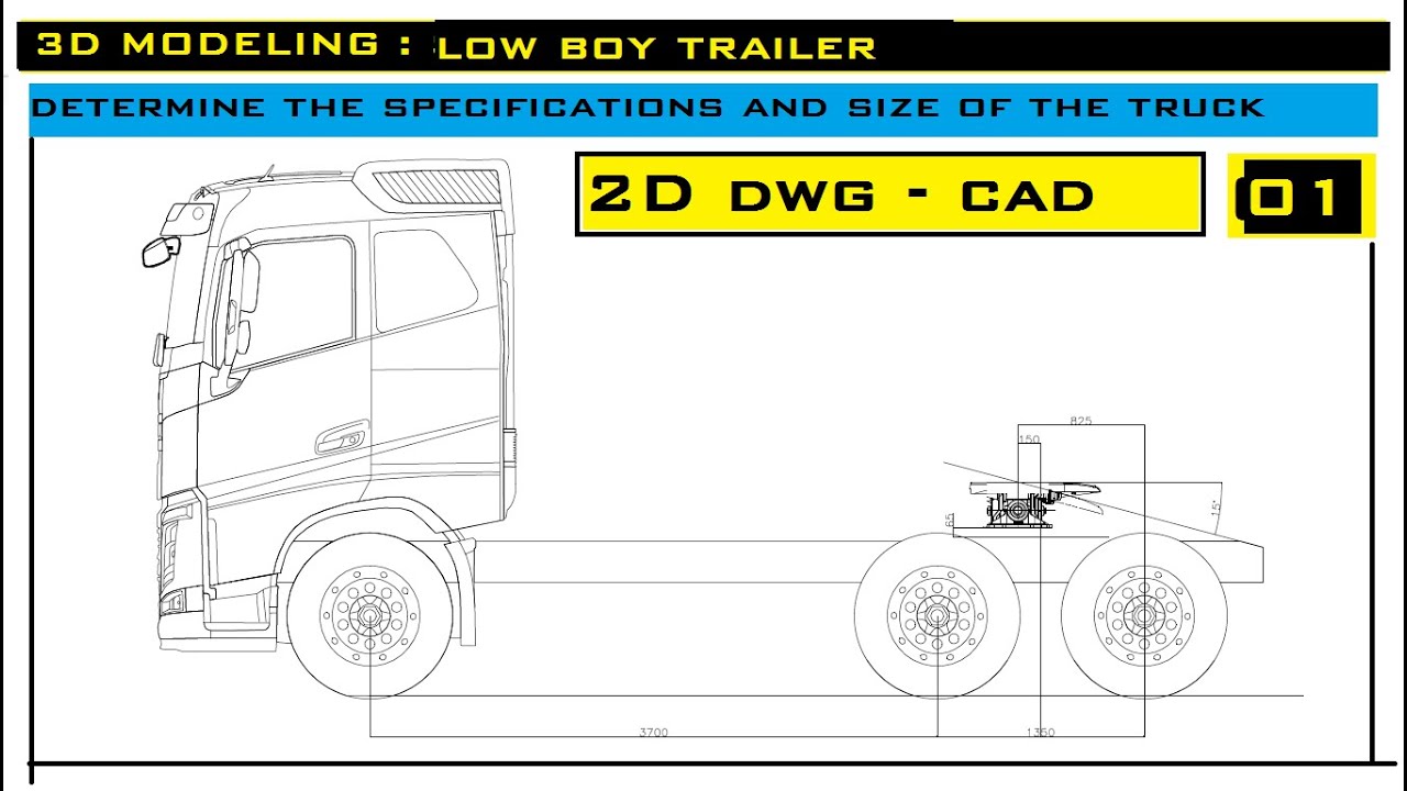 3D MODELING TRAILER TRUCK Part 1 : ( Determine the spesifications and size of the truck )