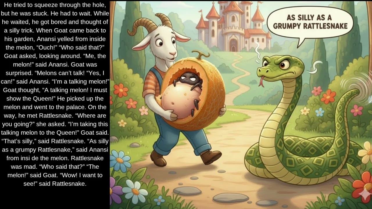 English Stories anansi and the melon.