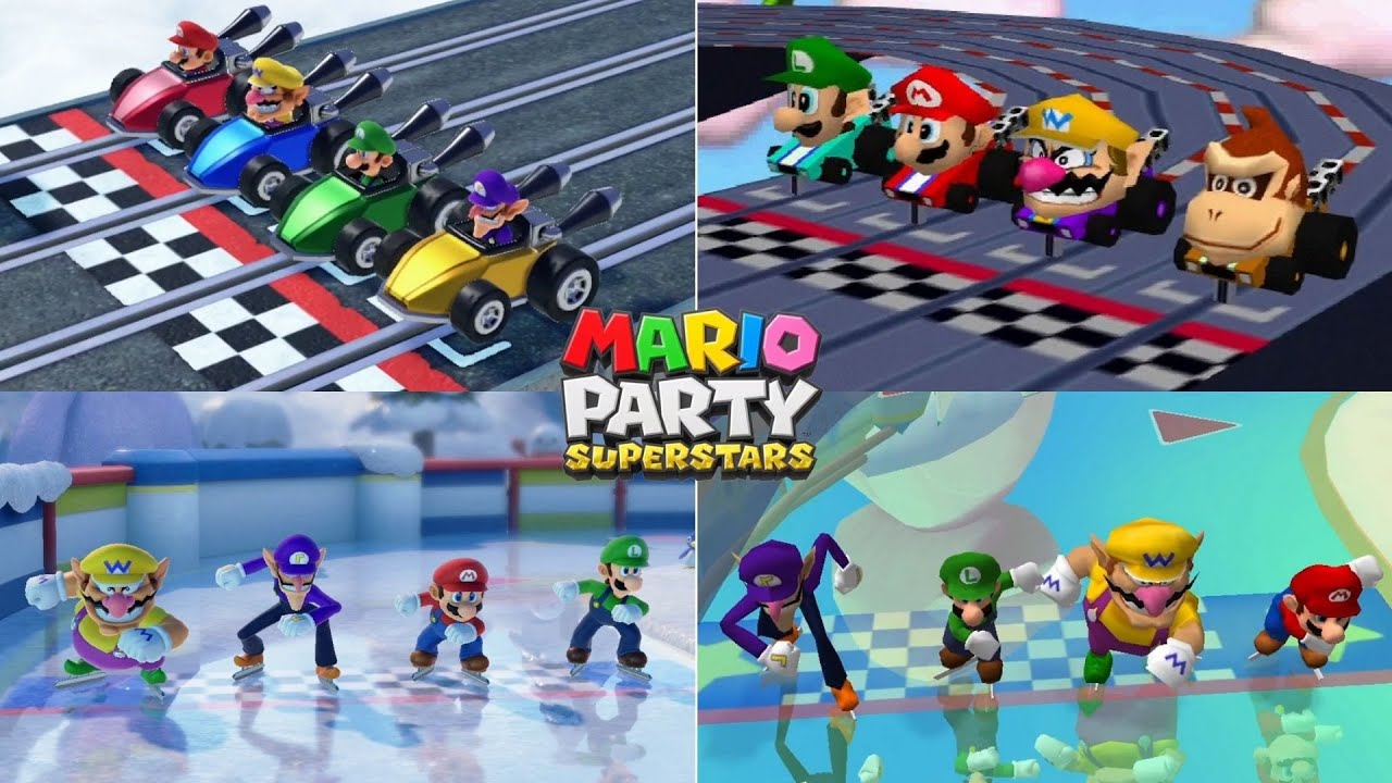 Mario Party Superstars // All Racing Minigames & Original