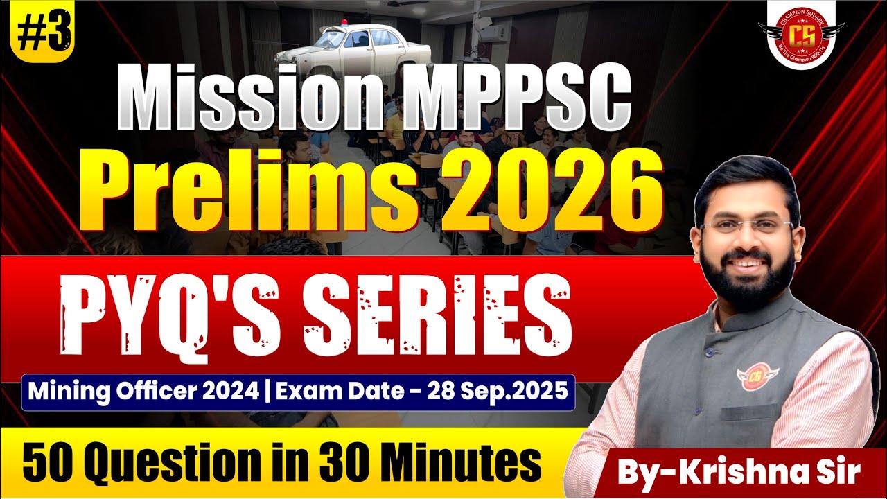 L-3 | MPPSC Previous Year Question Series | Mission | MPPSC Prelims 2026 | 50 Question in 30 Minutes