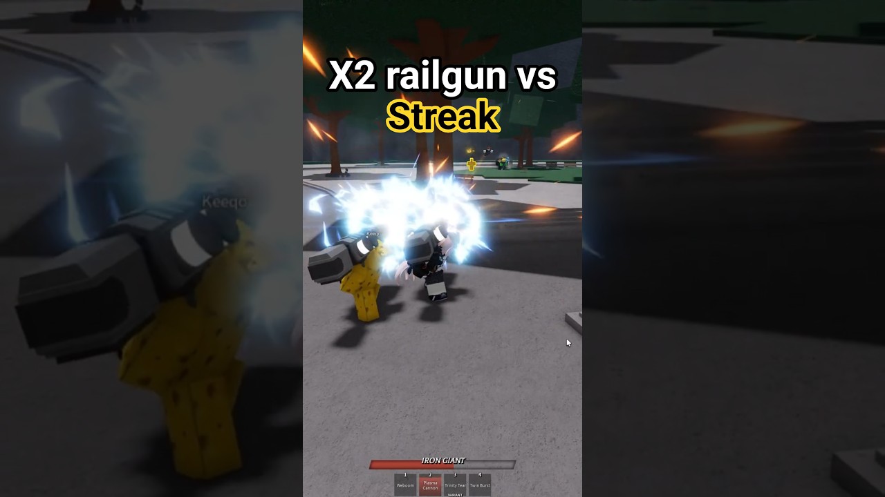 Пробую серию из одного выстрела с помощью ДВОЙНОГО РЕЙЛГАНА! #roblox #thestrongestbattlegrounds