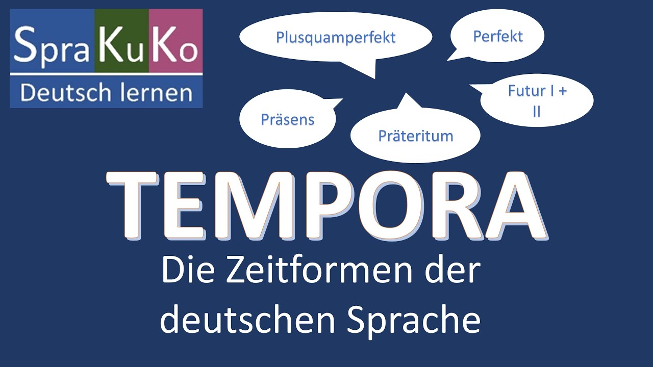 Zeitformen im Deutschen - Präsens, Präteritum, Perfekt, Plusquamperfekt, Futur I und Futur II