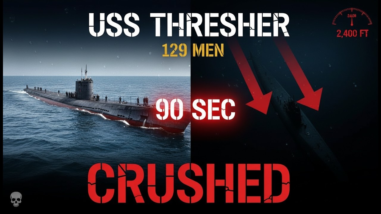 USS Thresher: 129 Men Crushed in 90 Seconds (Deepest Sub Disaster)
