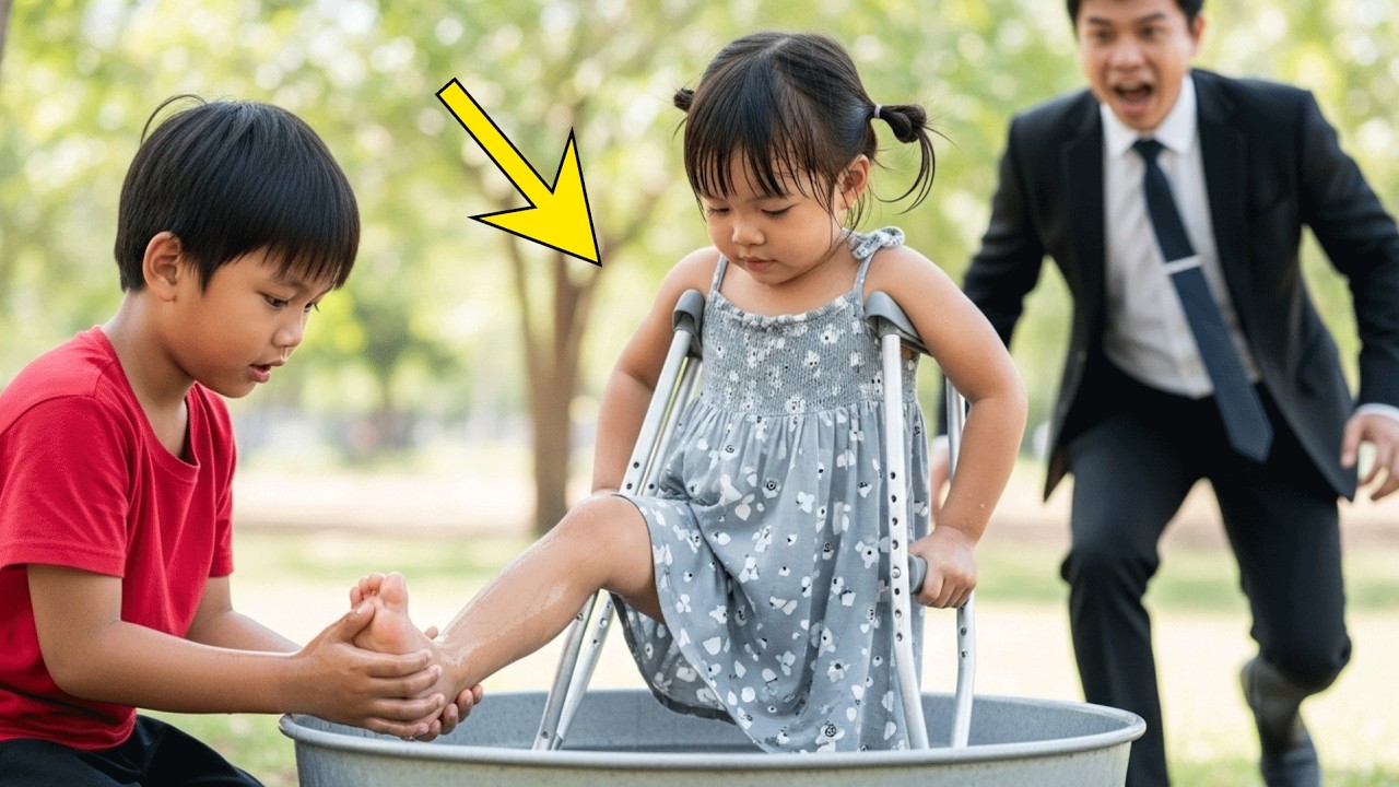 ฉันจะล้างเท้าให้ลูกสาวของคุณ แล้วเธอจะกลับมาเดินได้อีกครั้ง…” — คนรวยหัวเราะเยาะ แต่แล้วก็ถึงกับตัวแ