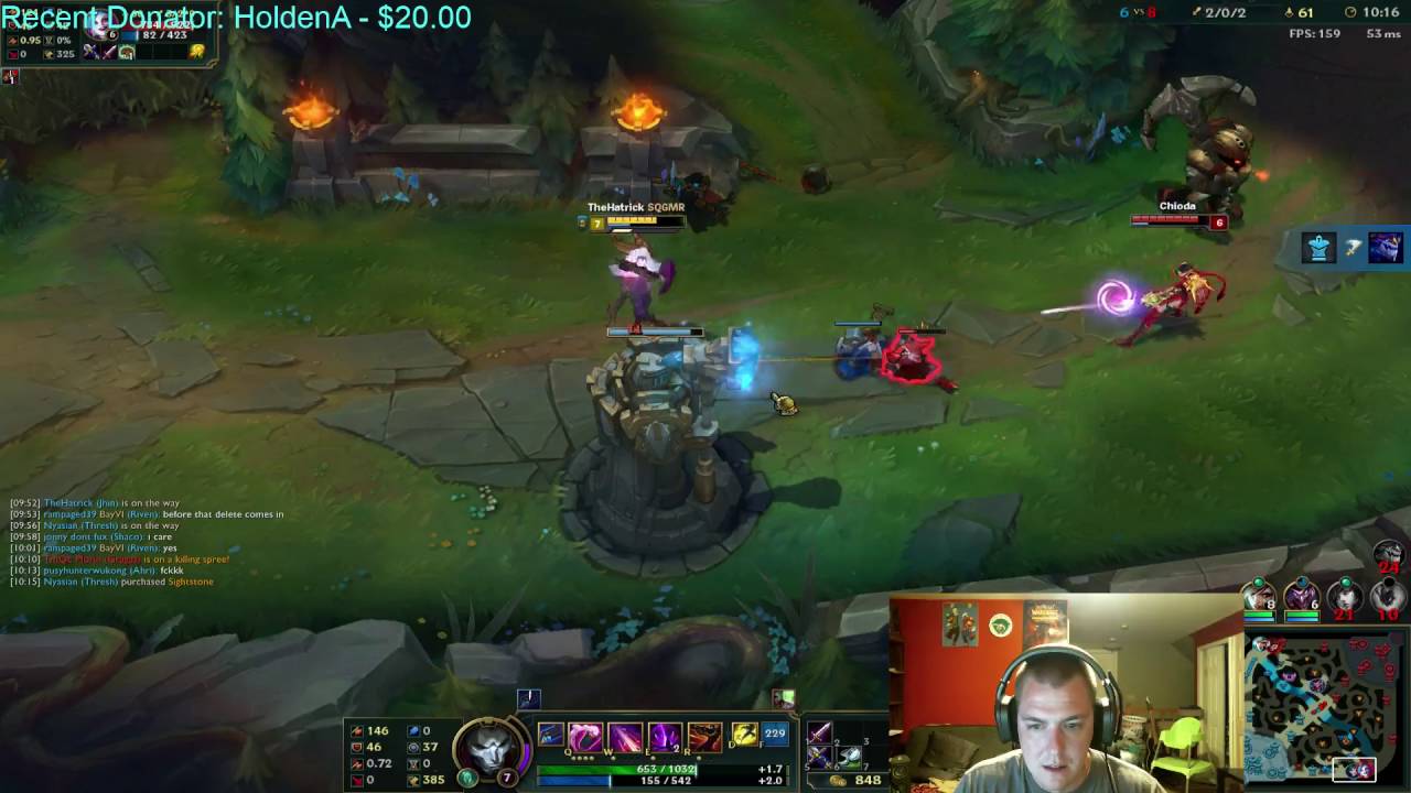 Jhin Outplay 1v3 Under turret - TheHatrick - League of Legends - Season 6 - Gold 4