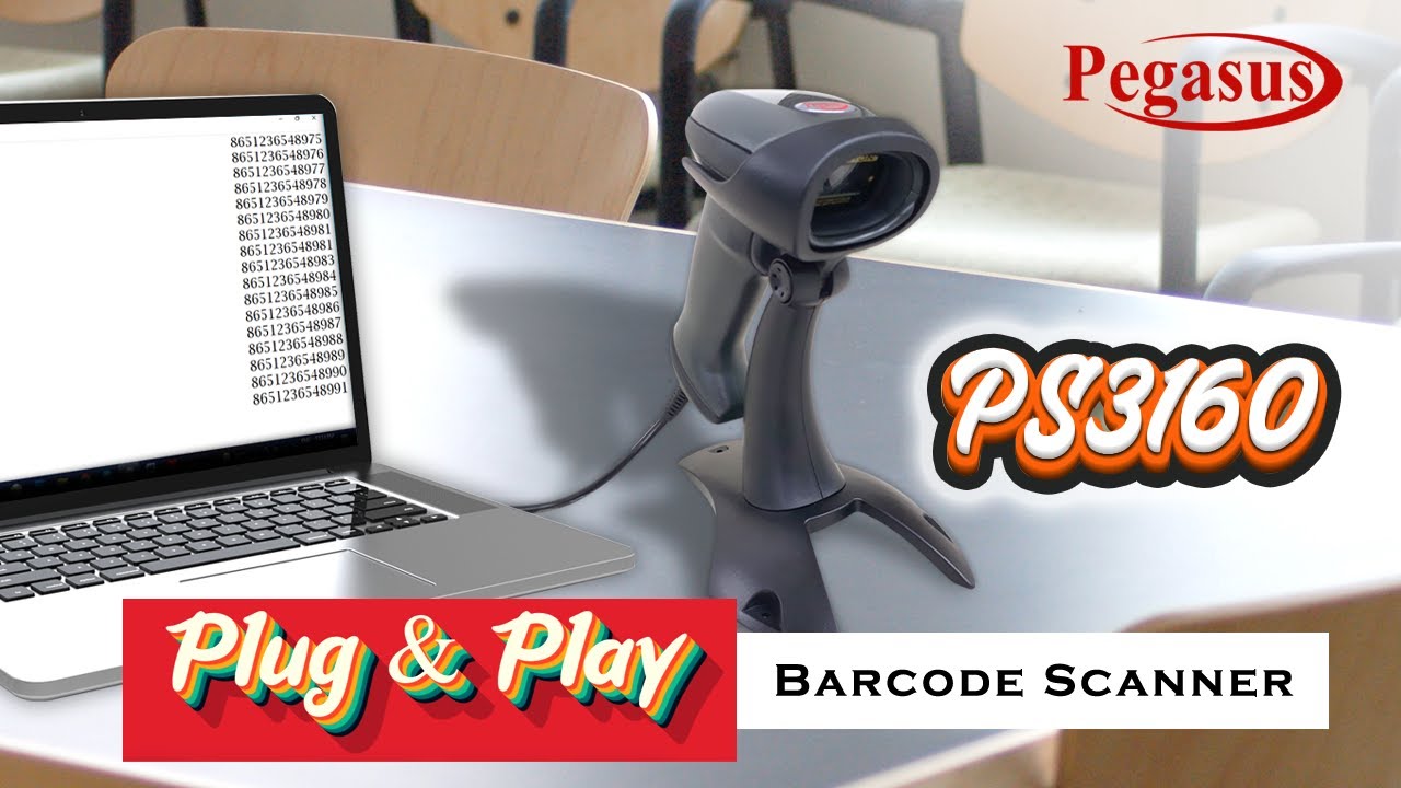 Plug & Play Wired 2D Barcode Scanner Pegasus PS3160