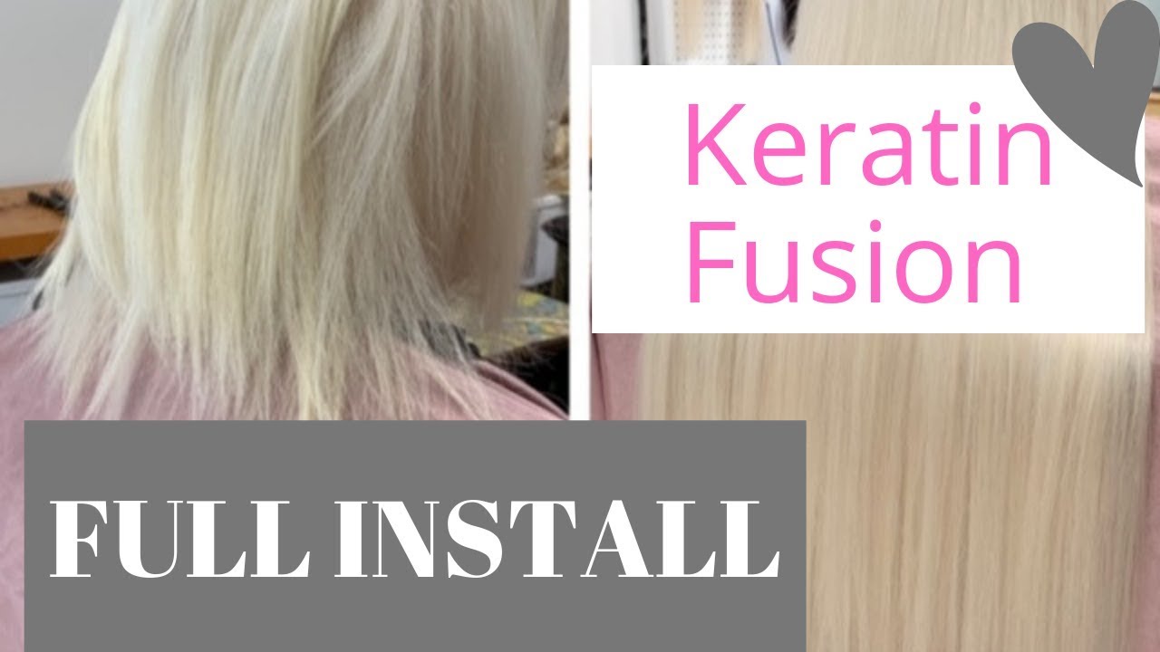 Hair Extensions keratin Fusion full install