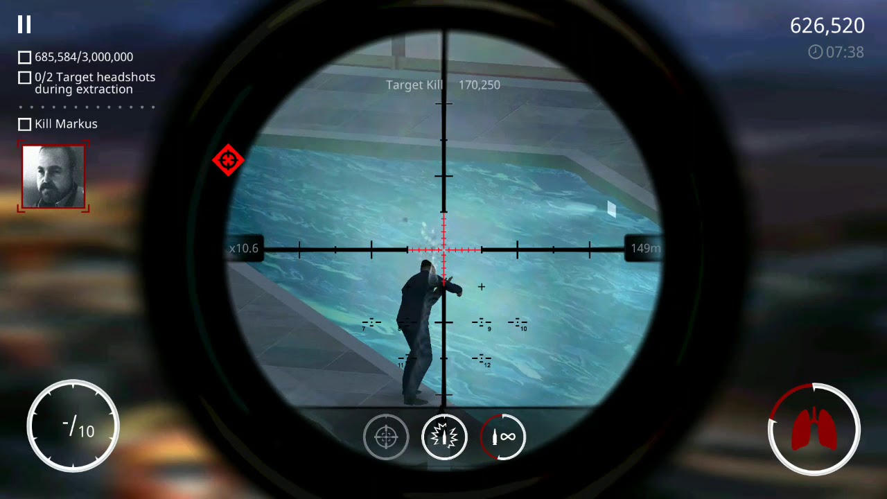 Hitman Sniper : Score 3000000 & 2 high profile headshot during extraction