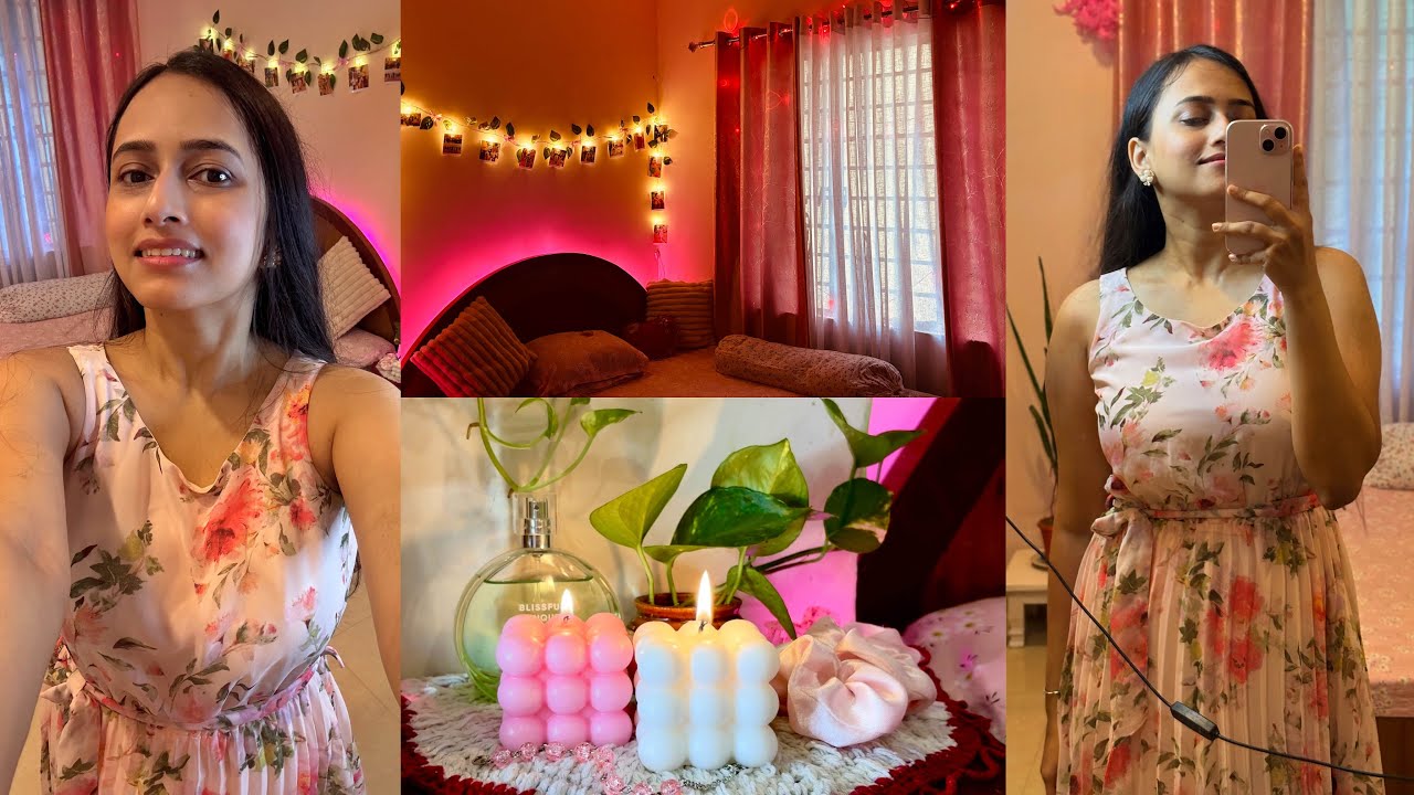 My Aesthetic Pink Room Makeover 😍 | Room decore from Meesho , Flipkart #roomtransformation 