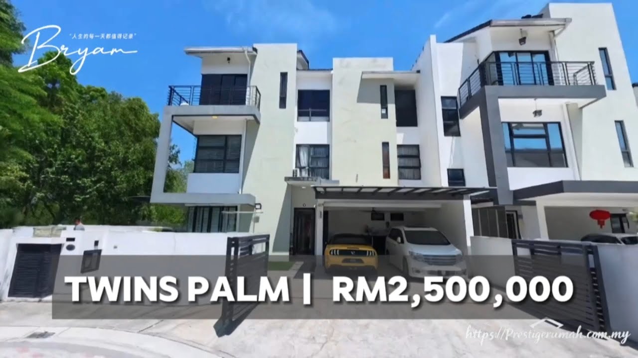 Роскошный угловой дом на две семьи в Twin Palm Sungai Long | Дизайнерский дом, 2,5 этажа | 5+1 ко...